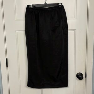 J Crew size 2 black pleated midi skirt